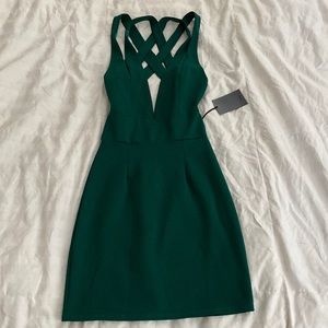 Green cocktail dress
